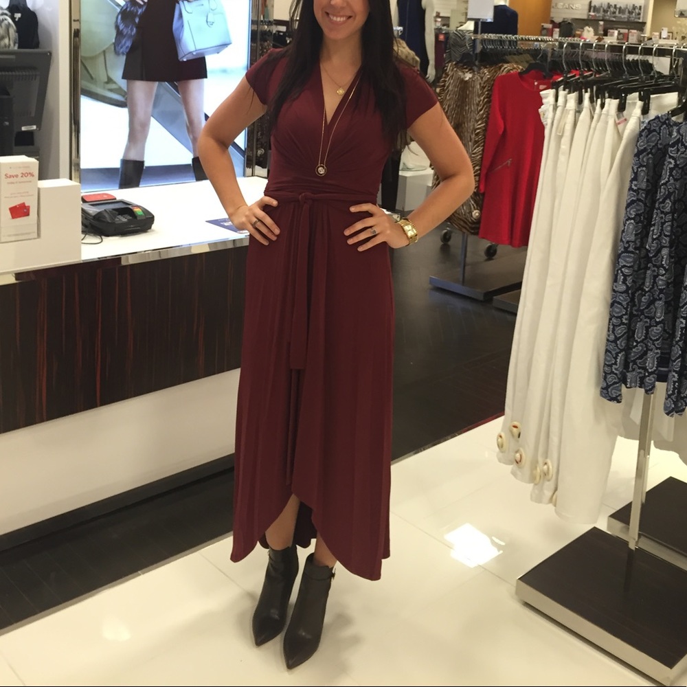 Michael Michael Kors Burgundy Wrap Dress